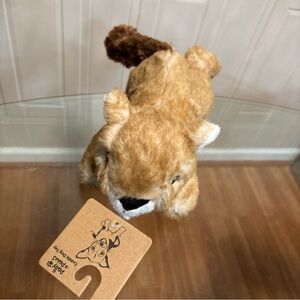 Pally Paws 14” Squirrel Dog Toy w/Squeaker, Beige, Cuddle Toy New